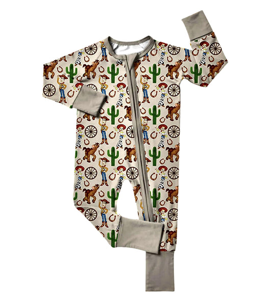 Pre-order LR1567 Baby boys cactus zipper romper ( Deadline August 16 )