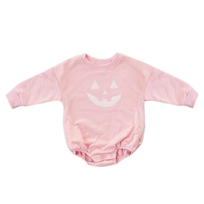 Pre-order LR1573 Baby girls pink Halloween romper embroidery