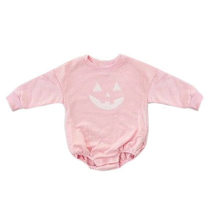 Pre-order LR1573 Baby girls pink Halloween romper embroidery