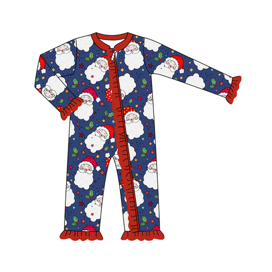 Pre-order LR1611 Baby girls Christmas santa zipper romper ( Deadline August 20 )