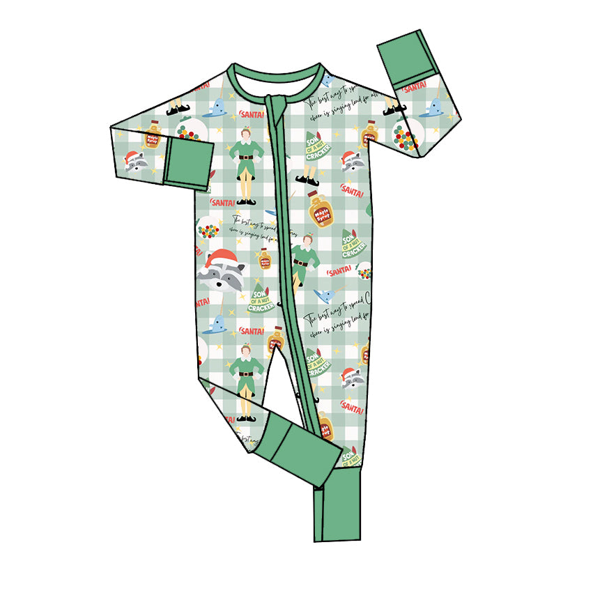 Pre-order LR1641 Baby boys Christmas zipper romper