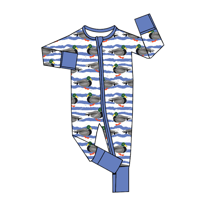 Pre-order LR1645 Baby boys duck zipper romper