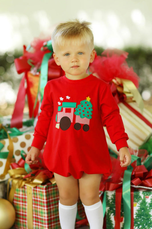 Pre-order LR1654 Baby boys Christmas red romper ( Deadline August 23 )