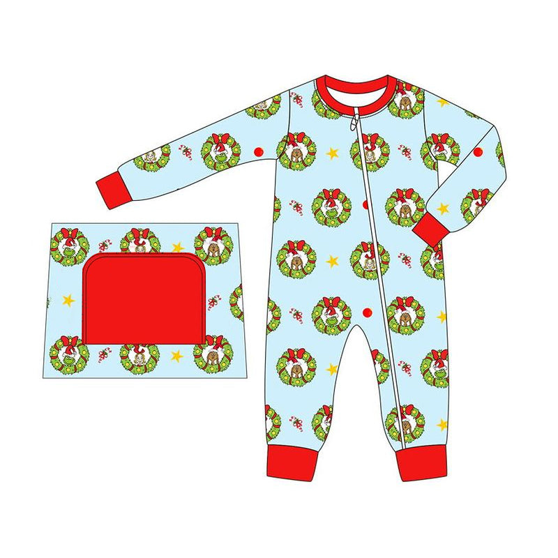 Pre-order LR1665 Baby boys Christmas ring zipper romper ( Deadline August 23 )