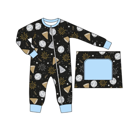 Pre-order LR1667 Baby boys New Year zipper romper ( Deadline August 23 )