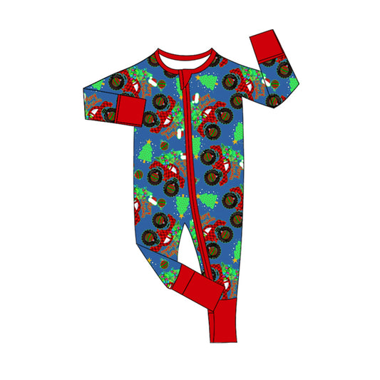 Pre-order LR1698 Baby boys Christmas tree zipper romper ( Deadline August 27 )