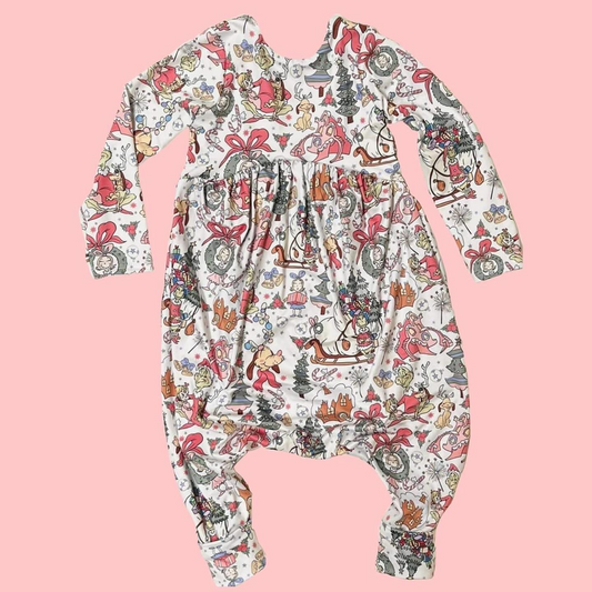 Pre-order LR1700 Baby girls Christmas cartoon romper ( Deadline August 27 )