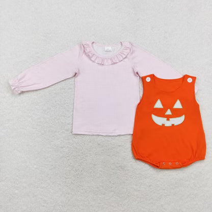 LR1703 Baby girls Halloween romper embroidery 2pcs