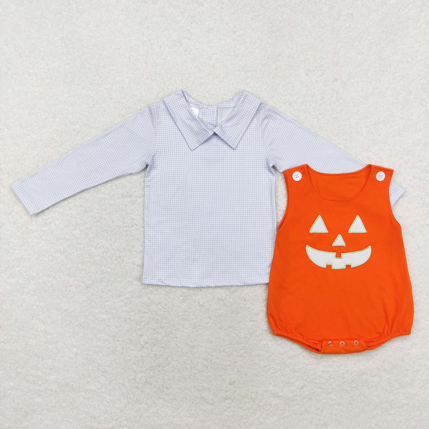 LR1704 Baby boys Halloween romper embroidery 2pcs