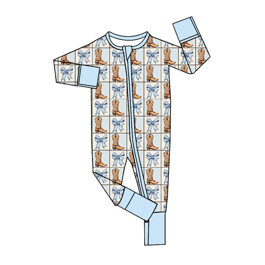 Pre-order LR1722 Baby boys boots zipper romper ( Deadline August 30 )