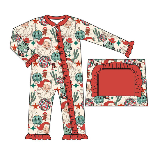 Pre-order LR1739 Baby girls Christmas zipper romper ( Deadline September )