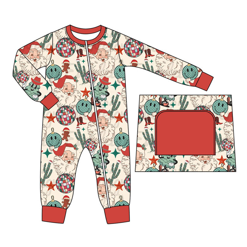 Pre-order LR1740 Baby boys Christmas zipper romper ( Deadline September )