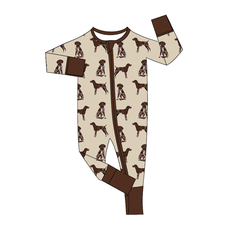 Pre-order LR1759 Baby boys dog zipper romper