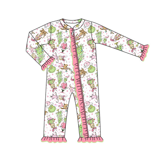 Pre-order LR1796 Baby girls Christmas zipper romper ( Deadline September 6 )