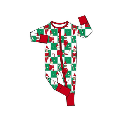 Pre-order LR1817 Baby boys Christmas zipper romper