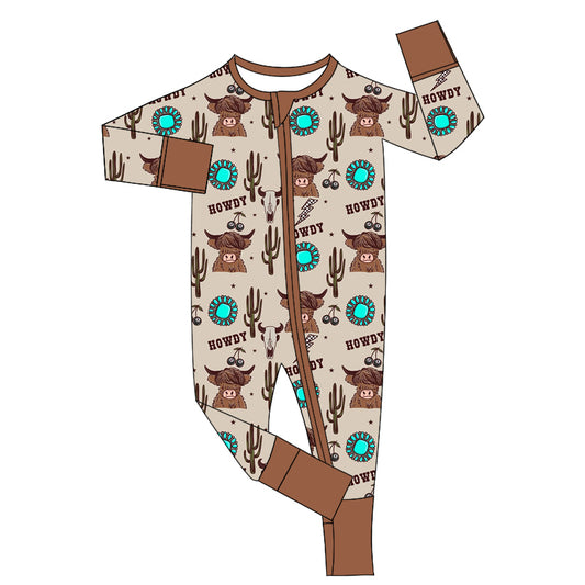 Pre-order LR1821 Baby boys howdy zipper romper ( Deadline September 14 )