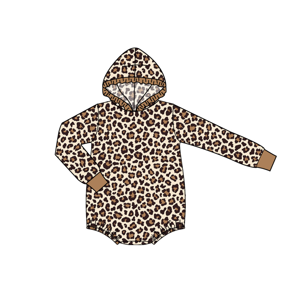 Pre-order LR1826 Baby boys leopard hooded romper ( Deadline September 14 )