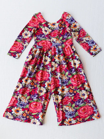 Pre-order LR1835 Girls floral Jumpsuit