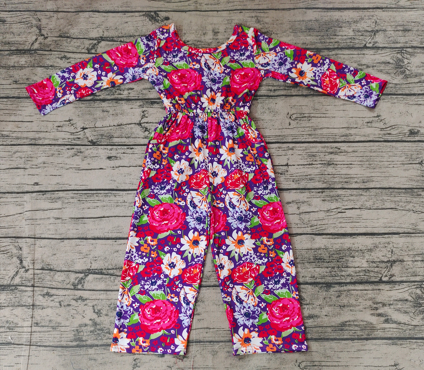 Pre-order LR1835 Girls floral Jumpsuit