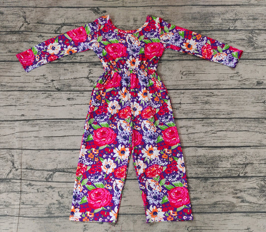 Pre-order LR1835 Girls floral Jumpsuit