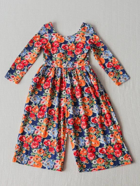 Pre-order LR1836 Girls floral Jumpsuit