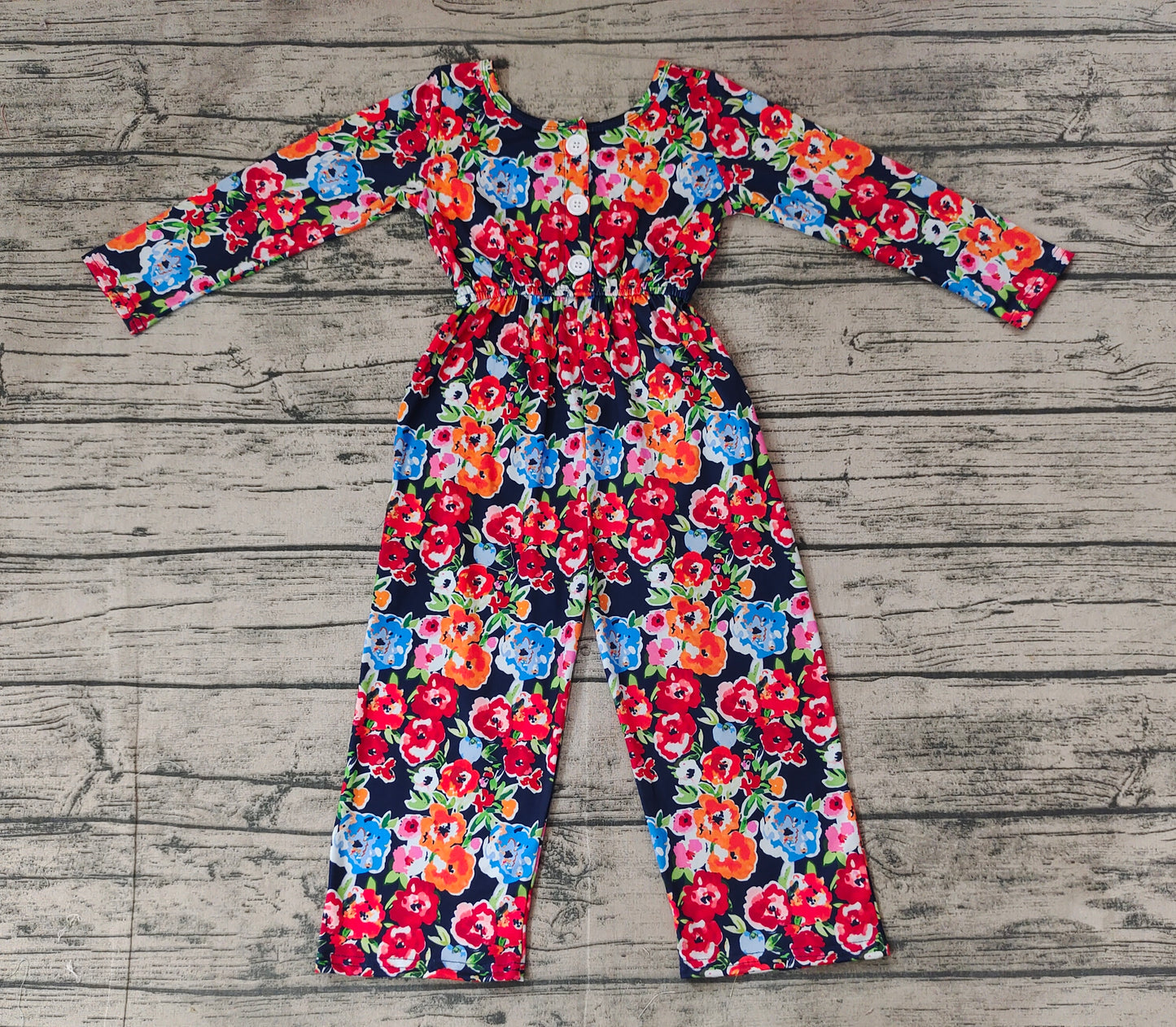 Pre-order LR1836 Girls floral Jumpsuit