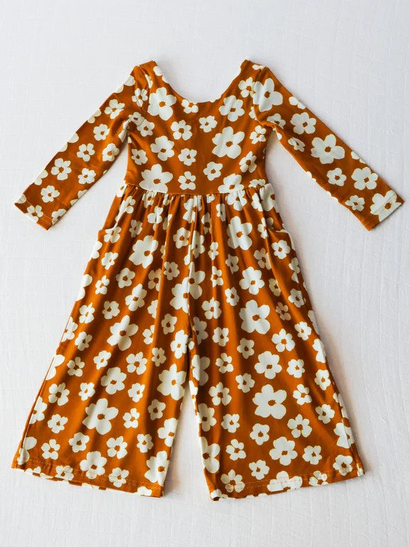 Pre-order LR1838 Girls floral Jumpsuit ( Deadline Sept.16 )