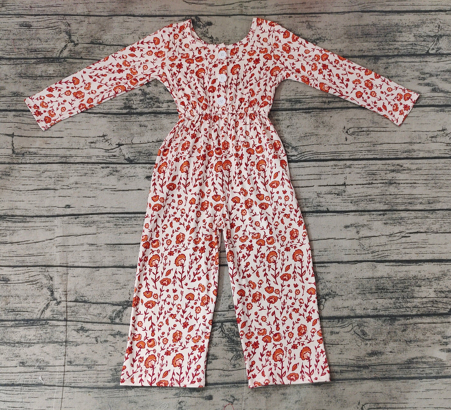 Pre-order LR1839 Girls floral Jumpsuit