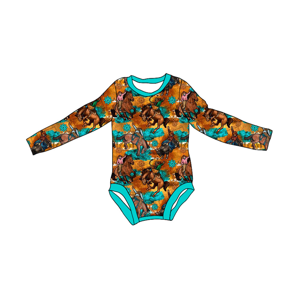 Pre-order LR1853 Baby girls western romper ( Deadline September 18 )