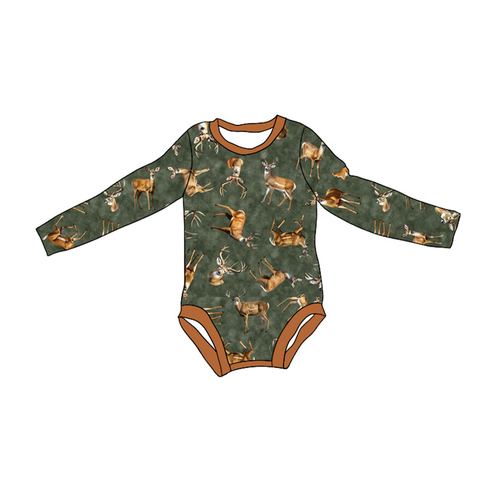 Pre-order LR1859 Baby girls hunting deer romper ( Deadline September 19 )