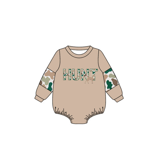 Pre-order LR1863 Baby boys camo hunt romper ( Deadline September 20 )