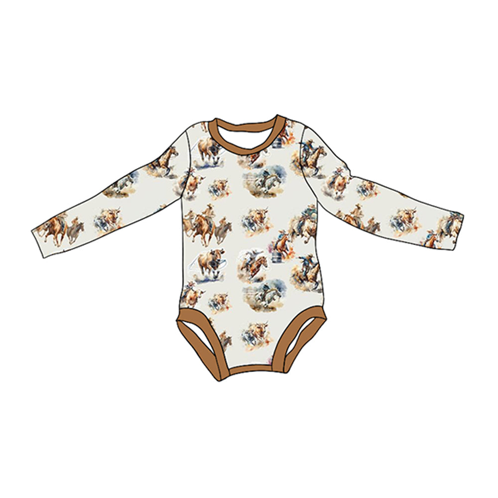 Pre-order LR1866 Baby girls western romper ( Deadline September 20 )