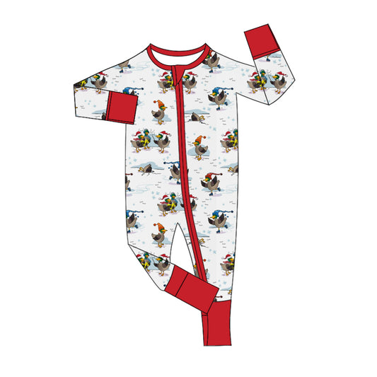 Pre-order LR1874 Baby boys Christmas duck zipper romper ( Deadline September 20 )