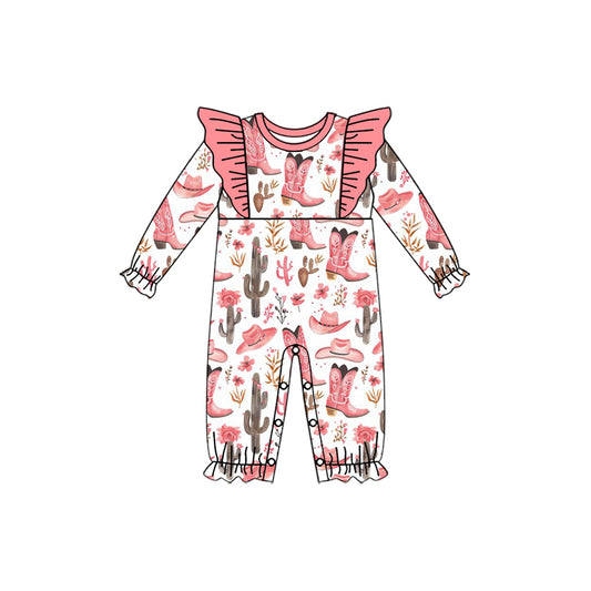 Pre-order LR1900 Baby girls western romper ( Deadline September 23 )