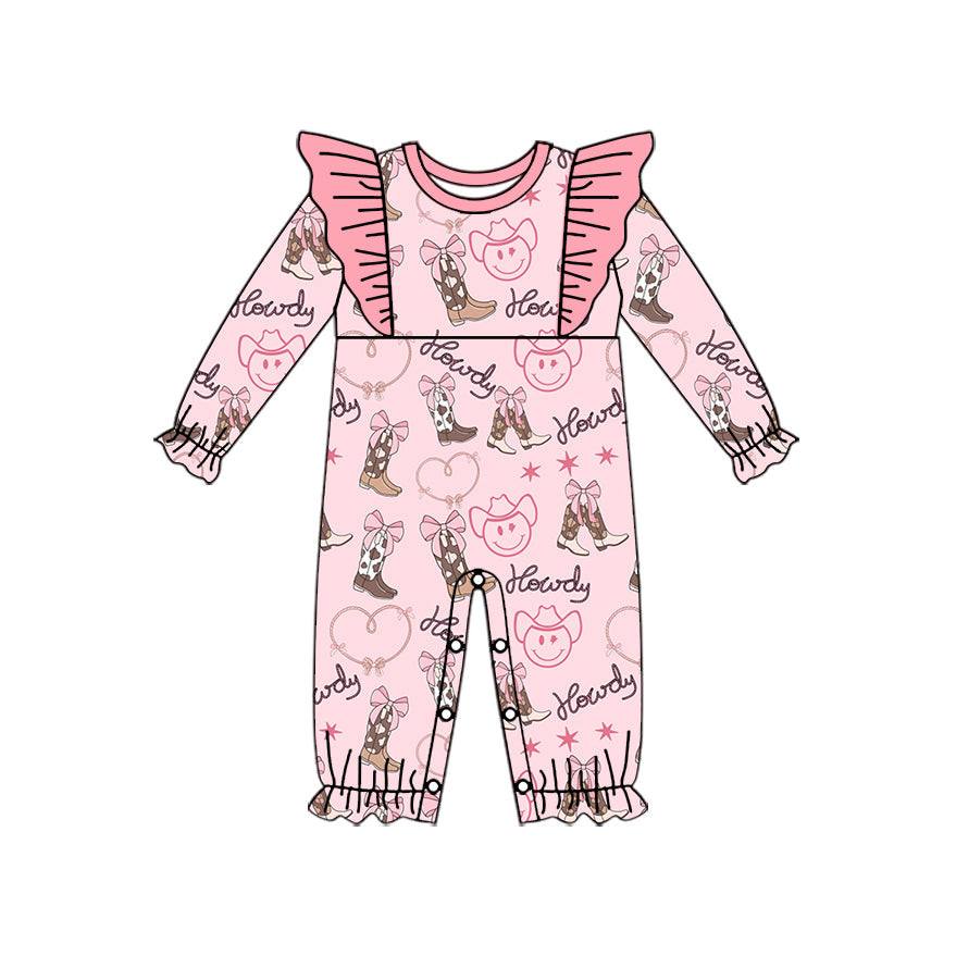 Pre-order LR1904 Baby girls howdy romper ( Deadline September 24 )