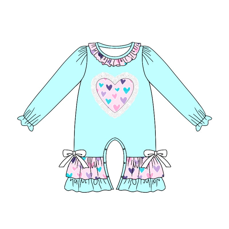 Pre-order LR1927 Baby girls Valentine heart romper ( Deadline September 27 )