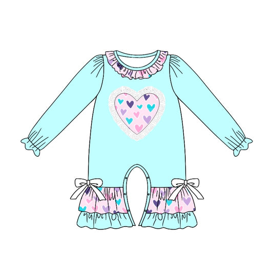 Pre-order LR1927 Baby girls Valentine heart romper ( Deadline September 27 )