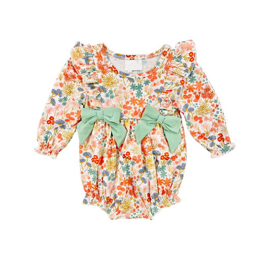 Pre-order LR1940 Baby girls floral romper ( Deadline September 29 )