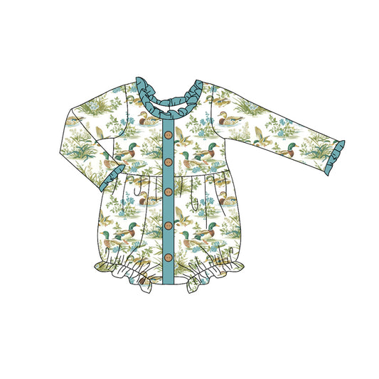 Pre-order LR1957 Baby girls duck romper ( Deadline Oct.2 )