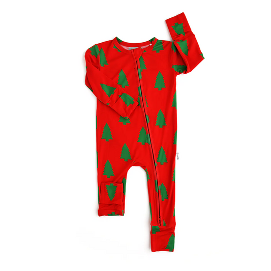 Pre-order LR1964 Baby girls Christmas tree zipper romper ( Deadline Oct.3 )