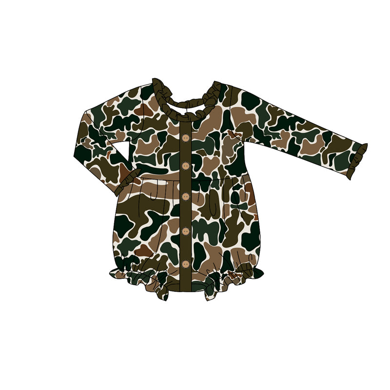 Pre-order LR1976 Baby girls camo romper ( Deadline Oct.3 )