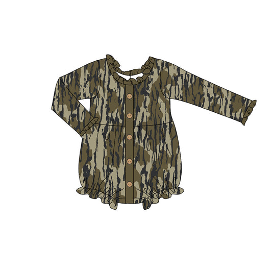 Pre-order LR1977 Baby girls camo romper ( Deadline Oct.3 )