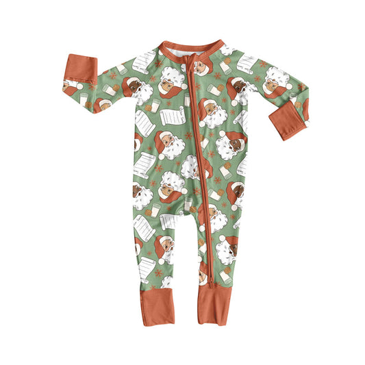 Pre-ordre LR2601 baby Christmas Santa Claus zipper romper（Deadline 2025.9.13）