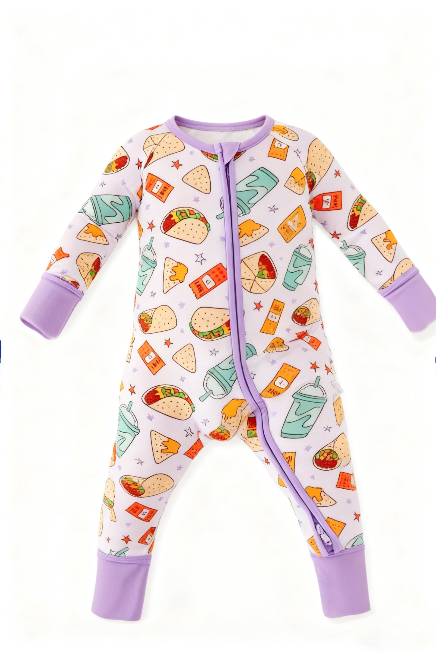 12.3  Pre-order LR2968 baby girls food long sleeves zipper romper