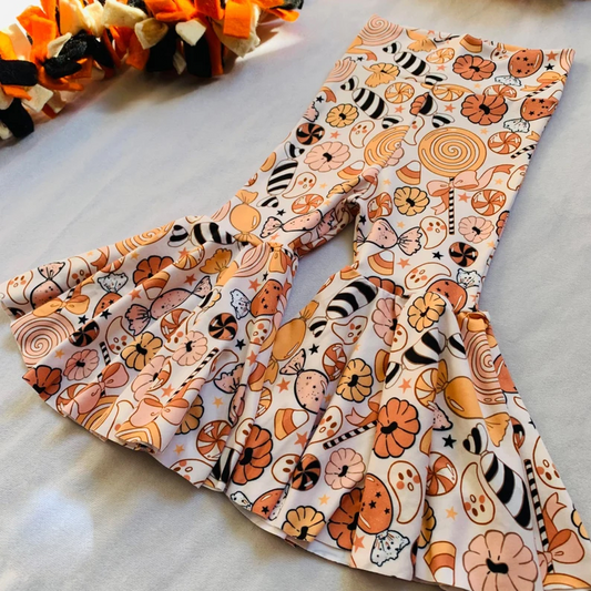 Girls Halloween Bell Bottom Pants