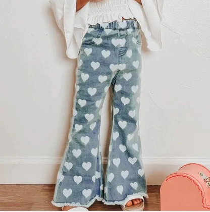 Girls Valentine Heart Jeans