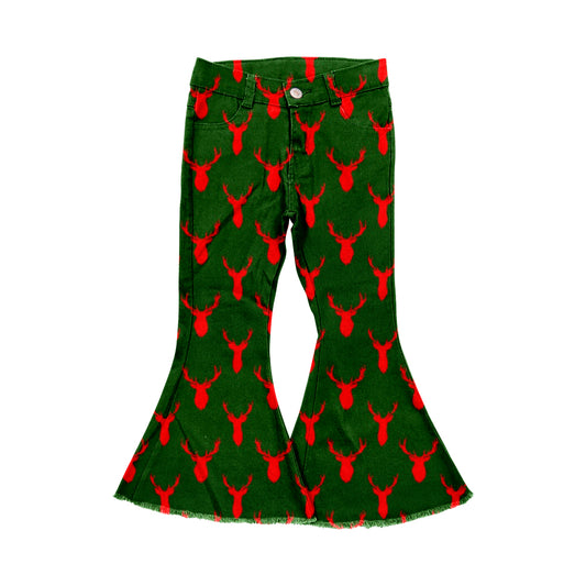 Pre-order P0515 Girls Christmas deer Jeans