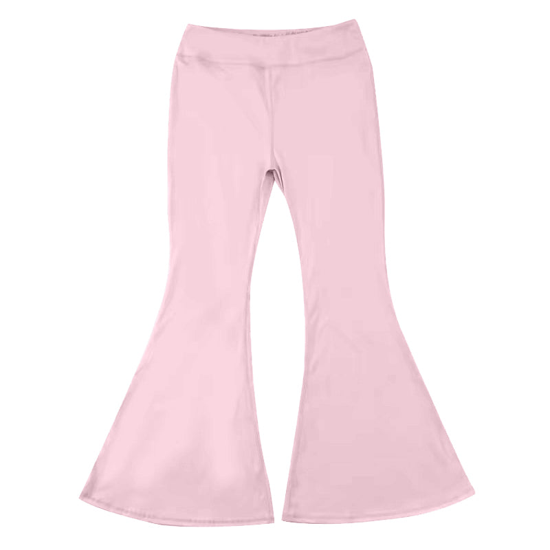 Pre-order P0576 baby girls pink yoga bell bottom pants