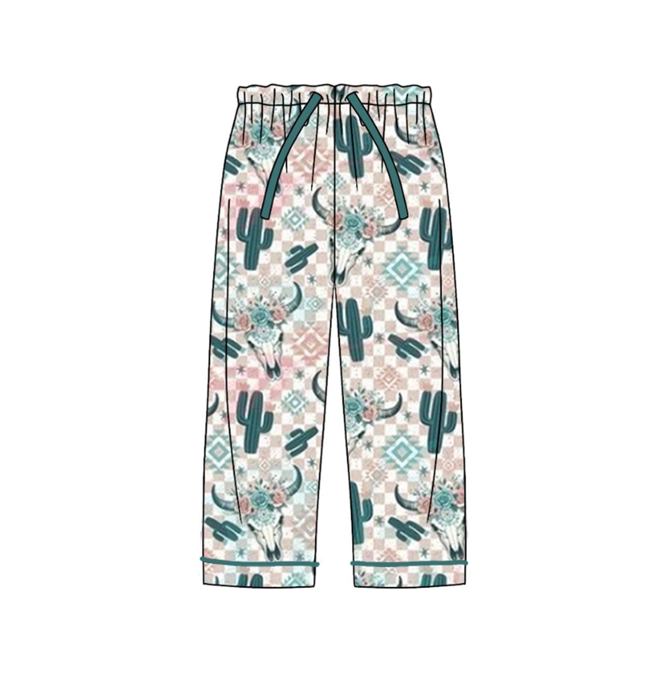 Pre-order P0584 Adult woman cow green Pants