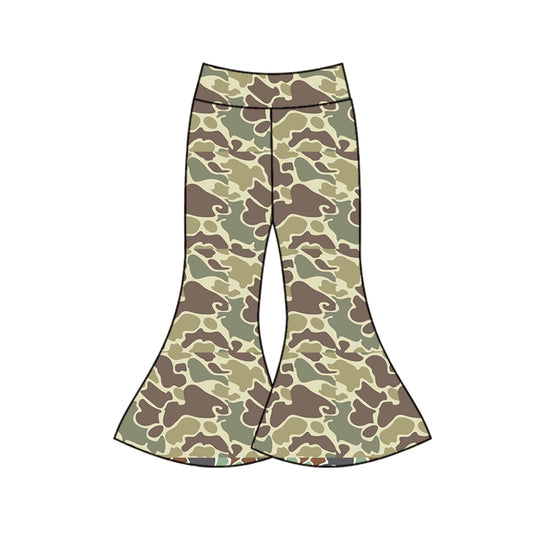 Pre-order P0589 Girls camo Bell Bottom Pants ( Deadline August 5 )